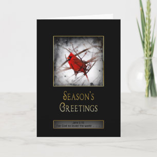Season's Greetings - Christian/Relgious - Bird Holiday Card