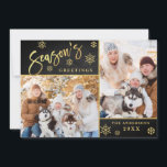 Season's Greetings Christmas 2 PHOTO Greeting Holiday Card<br><div class="desc">Season's Greetings Modern 2 PHOTO Greeting Holiday Card.</div>