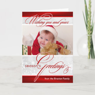 Season's Greetings Christmas Cards with Photo