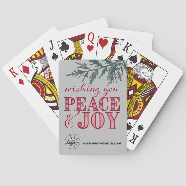 Seasons Greetings Christmas Custom-Branded Poker Cards (Back)