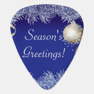 Season's Greetings Christmas Glitter Christmas Guitar Pick