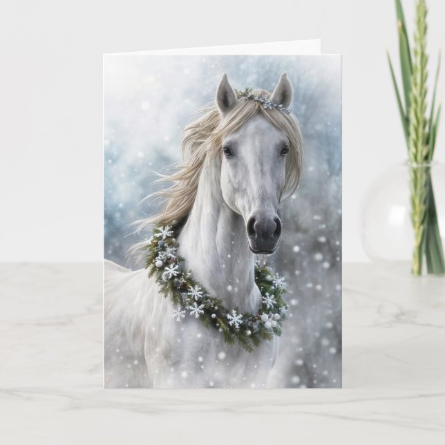 Seasons Greetings Christmas Holiday Horse (Front)