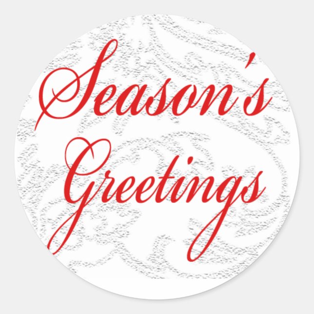 Seasons Greetings Christmas Holiday Seals (Front)