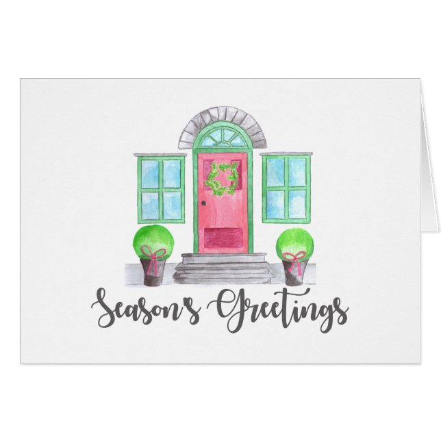 Season's Greetings Christmas home Cards (Front Horizontal)