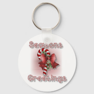 "Seasons Greetings" Christmas Keychain
