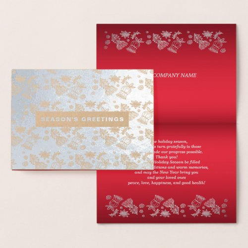 Seasons Greetings Christmas Luxury  Foil Card