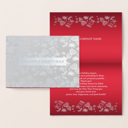 Seasons Greetings Christmas Luxury  Foil Card