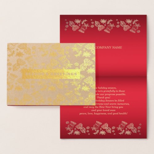 Seasons Greetings Christmas Luxury  Foil Card