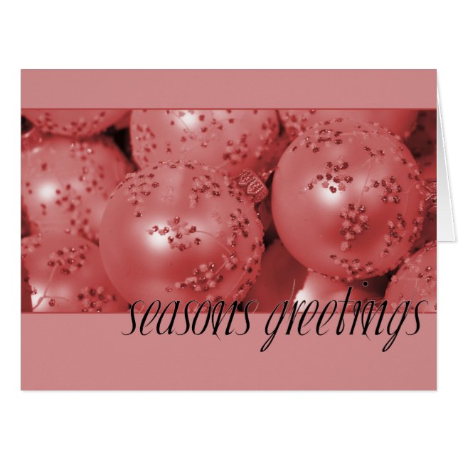 Season's Greetings Christmas Ornaments Cards (Front Horizontal)