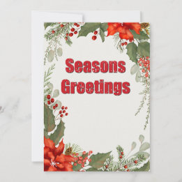 Season's Greetings Classic Holiday Card