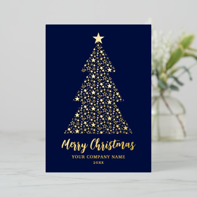 Seasons Greetings Company Foil Card (Standing Front)