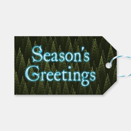 Seasons Greetings _ Conifers Gift Tags