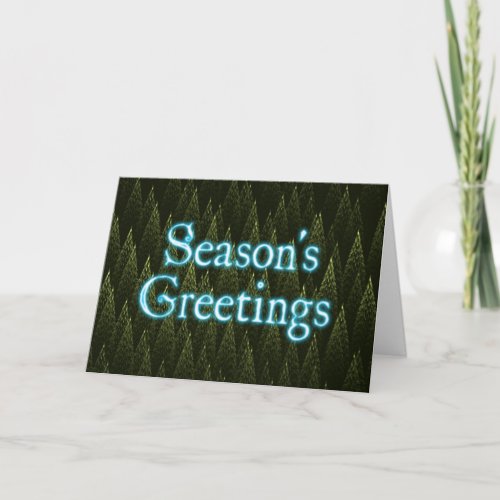 Seasons Greetings _ Conifers Holiday Card