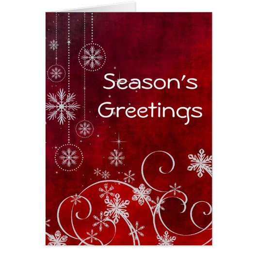 Season's Greetings Contemporary Red Cards (Front)