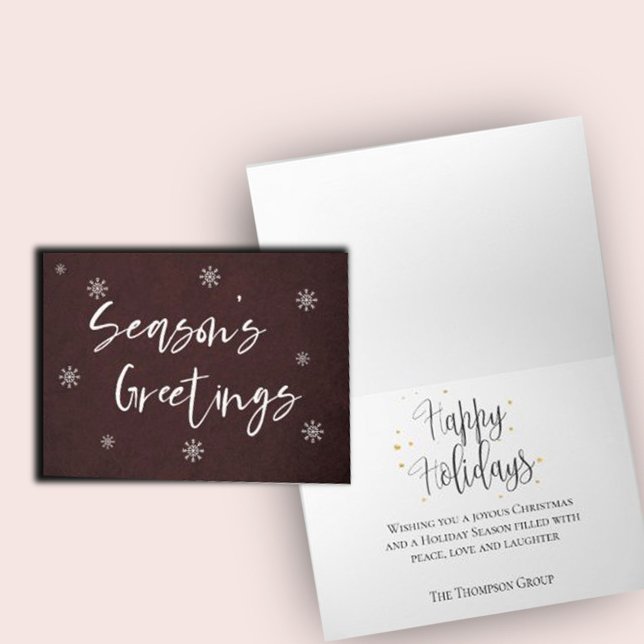 Seasons Greetings Corporate Business Holiday Card (Creator Uploaded)