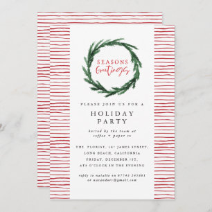 Seasons greetings corporate Christmas party Invitation