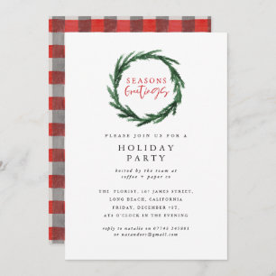 Seasons greetings corporate Christmas party Invitation