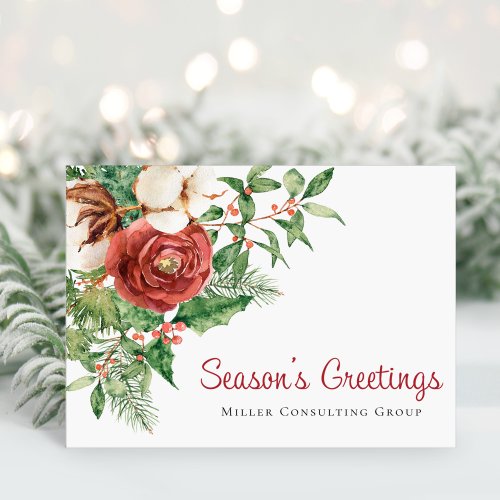 Seasons Greetings Corporate Holiday Postcard