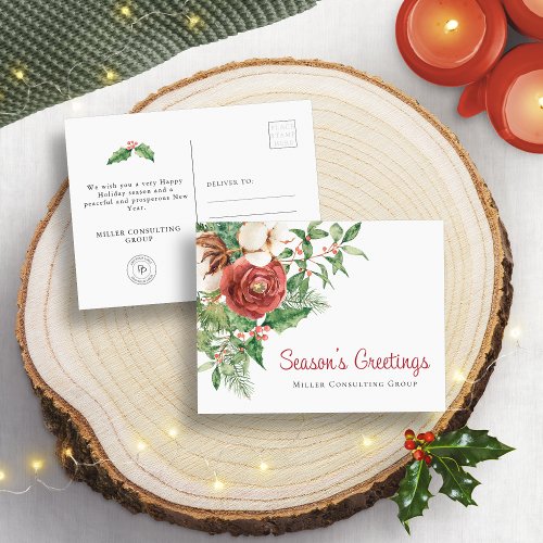 Seasons Greetings Corporate Holiday Postcard