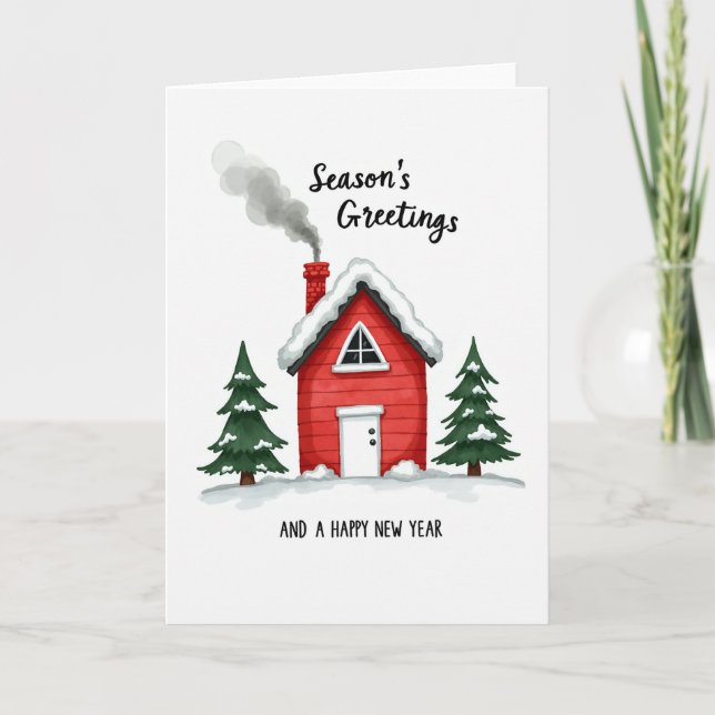 Seasons Greetings Cozy Home Card (Front)
