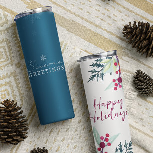 Seasons Greetings Custom Branded Thermal Tumbler
