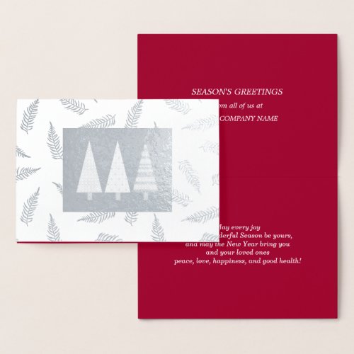 Seasons Greetings Custom Luxury  Foil Card