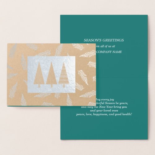 Seasons Greetings Custom Luxury Real Foil Card