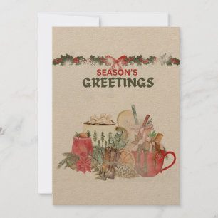 Season's Greetings Design Holiday Card