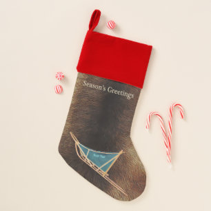 Season's Greetings - Dog Sled Christmas Stocking