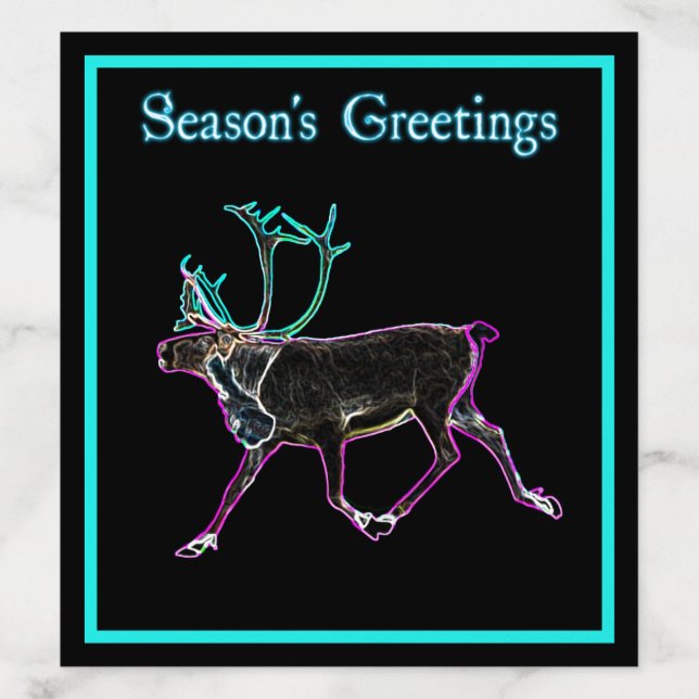 Season's Greetings - Electric Caribou Envelope Liner (Design)