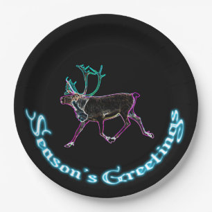 Season's Greetings - Electric Caribou Paper Plates