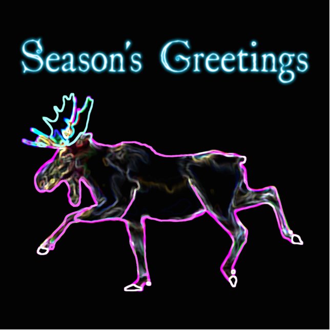 Season's Greetings - Electric Moose Cutout (Front)