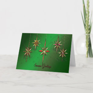 Seasons greetings elegant Christmas card