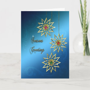 Seasons greetings elegant Christmas card