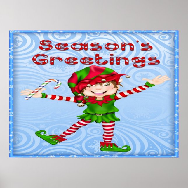 Season's Greetings Elf Poster/Print Poster (Front)
