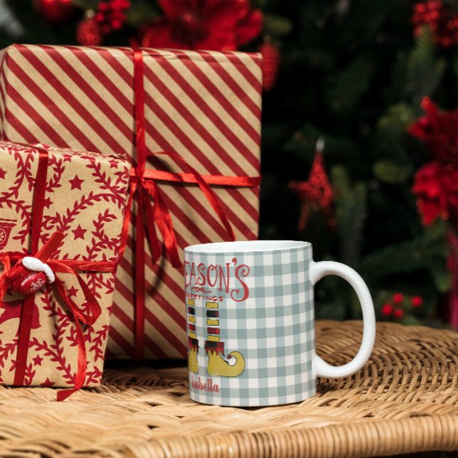 Season's Greetings Elf Shoes Personalized   Coffee Mug (Creator Uploaded)