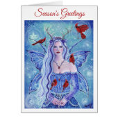 Seasons greetings fairy greeting card by Renee (Front)