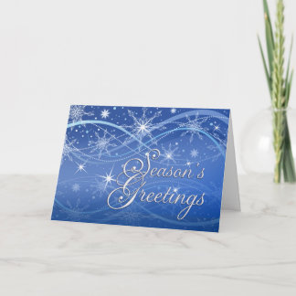 Season's Greetings - Fancy Snowflakes Holiday Card