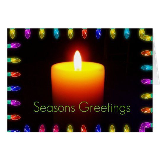 Season's Greetings Flame Card