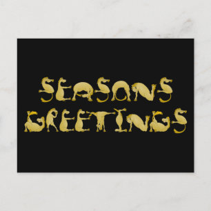 Seasons greetings flexi pony holiday postcard