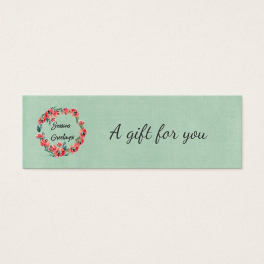 Seasons Greetings Floral Wreath & Retro Reindeer (Front)