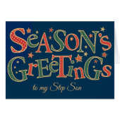 Season's Greetings for Step Son Red Green Polkas (Front Horizontal)