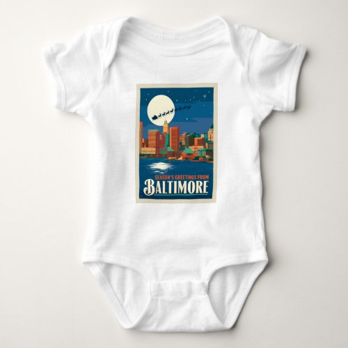 Seasons Greetings from Baltimore Baby Bodysuit