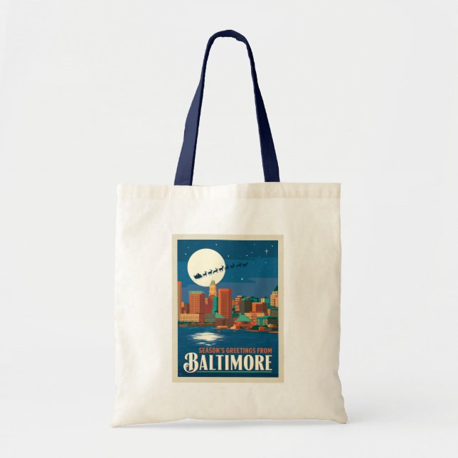 Season's Greetings from Baltimore Tote Bag (Front)