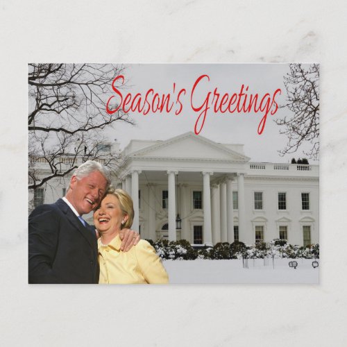 Seasons Greetings from Bill  Hill Holiday Postcard