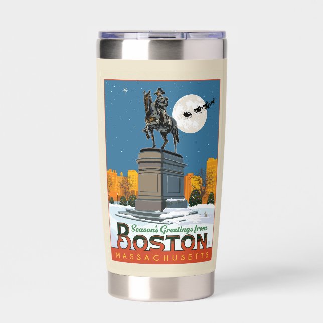 Season's Greetings From Boston Common! Insulated Tumbler (Front)