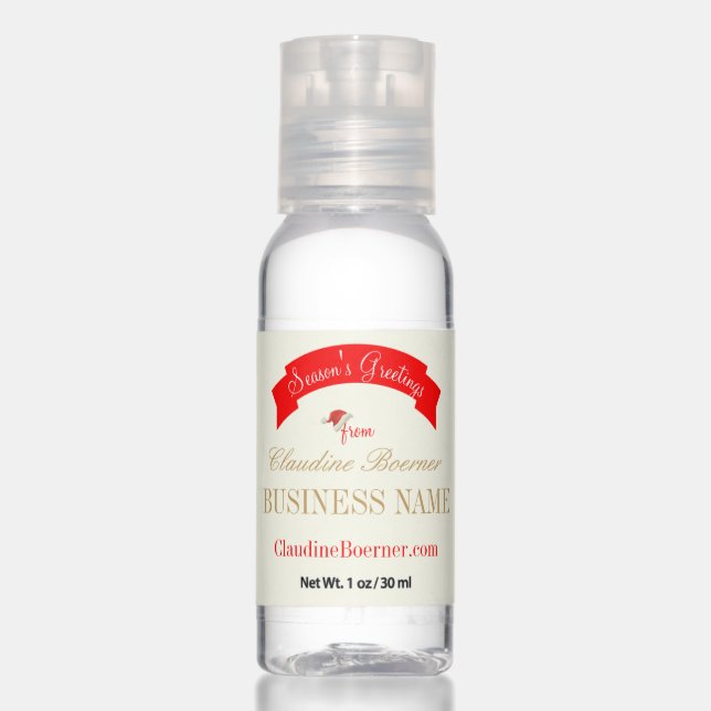 Season's Greetings From Business Hand Sanitizer (Front)