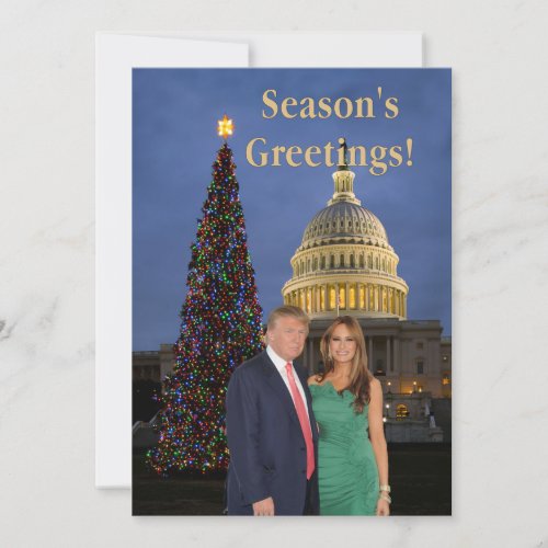 Seasons Greetings from Donald and Melania Holiday Card