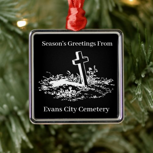 Seasons Greetings from Evans City Cemetery Metal Ornament