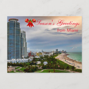 Season's Greetings from Miami Holiday Postcard